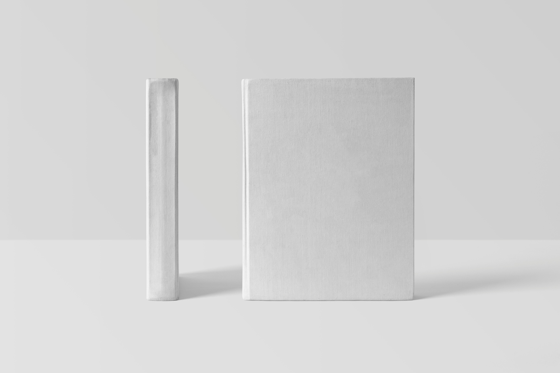 Blank Books on a White Background